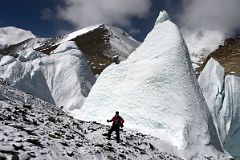 19 Jerome Ryan, Ice Penitentes, Changtse, Changzheng Peak On The Trek From Intermediate Camp To Mount Everest North Face Advanced Base Camp In Tibet.jpg